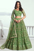 Stunning Green Sequins Net wedding Wear Lehenga Choli With Dupatta