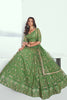 Stunning Green Sequins Net wedding Wear Lehenga Choli With Dupatta