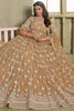 Breathtaking Beige Sequins Net Engagement Wear Lehenga Choli