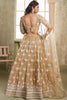 Breathtaking Beige Sequins Net Engagement Wear Lehenga Choli