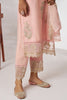 Stunning Peach Embroidered Organza Straight Suit Pant With Dupatta