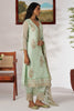 Glamorous Pista Green Embroidered Organza Festival Wear Pant Suit