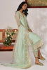 Glamorous Pista Green Embroidered Organza Festival Wear Pant Suit