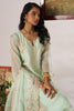 Glamorous Pista Green Embroidered Organza Festival Wear Pant Suit