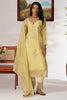 Pretty Yellow Embroidered Organza Traditional Pant Suit With Dupatta