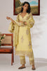 Pretty Yellow Embroidered Organza Traditional Pant Suit With Dupatta