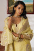 Pretty Yellow Embroidered Organza Traditional Pant Suit With Dupatta