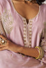 Enchanting Pink Embroidered Organza Traditional Pant Suit With Dupatta