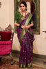 Beautiful Wine Color Kalamkari Printed Office Wear Saree With Blouse