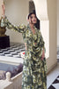Delightful Mehendi Green Floral Printed Georgette Event Wear Saree