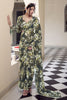 Delightful Mehendi Green Floral Printed Georgette Event Wear Saree