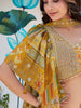 Good-looking Mustard Yellow Chinon Haldi Wear Lehenga Choli