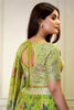 Charming Neon Green Printed Organza Festival Wear Lehenga Choli