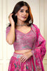 Stunning Pink Sequins Organza Festival Wear Lehenga Choli