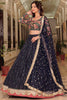 Adorable Navy Blue Sequins Net Reception Wear Lehenga Choli