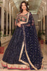 Adorable Navy Blue Sequins Net Reception Wear Lehenga Choli