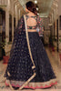 Adorable Navy Blue Sequins Net Reception Wear Lehenga Choli