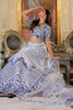 Glamorous White Thread Embroidered Satin Designer Lehenga Choli With Dupatta
