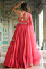 Graceful Pink Sequins Georgette Sangeet Wear Lehenga Choli With Dupatta