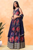 Adorable Purple Floral Printed Chinon Festival Wear Lehenga Choli