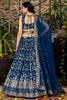 Beautiful Dove Blue Zari Work Silk Traditional Lehenga Choli With Dupatta