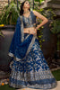 Beautiful Dove Blue Zari Work Silk Traditional Lehenga Choli With Dupatta