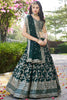 Awesome Green Zari Embroidered Silk Mehendi Wear Lehenga Choli