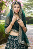 Awesome Green Zari Embroidered Silk Mehendi Wear Lehenga Choli