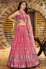 Precious Peach Zari Work Engagement Wear Lehenga Choli With Dupatta