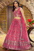 Precious Peach Zari Work Engagement Wear Lehenga Choli With Dupatta