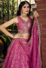 Wonderful Pink Zari Work Silk Festival Wear Lehenga Choli With Dupatta