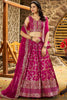 Fascinating Rani Pink Zari Work Lehenga Choli With Organza Dupatta