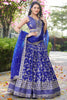 Mesmerizing Royal Blue Zari Embroidered Silk Lehenga Choli