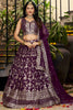 Astonishing Wine Zari Work Silk Wedding Lehenga Choli With Dupatta