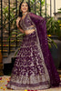 Astonishing Wine Zari Work Silk Wedding Lehenga Choli With Dupatta