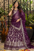 Astonishing Wine Zari Work Silk Wedding Lehenga Choli With Dupatta