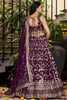 Astonishing Wine Zari Work Silk Wedding Lehenga Choli With Dupatta