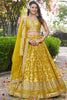 Amazing Yellow Thread Embroidery Silk Festival Wear Lehenga Choli