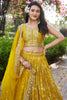 Amazing Yellow Thread Embroidery Silk Festival Wear Lehenga Choli
