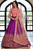 Awesome Purple Zari Embroidered Mulberry Silk Wedding Lehenga Choli
