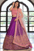 Awesome Purple Zari Embroidered Mulberry Silk Wedding Lehenga Choli