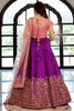 Awesome Purple Zari Embroidered Mulberry Silk Wedding Lehenga Choli