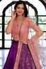 Awesome Purple Zari Embroidered Mulberry Silk Wedding Lehenga Choli