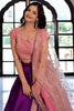 Awesome Purple Zari Embroidered Mulberry Silk Wedding Lehenga Choli