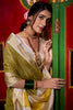 Stunning Green Zari Weaving Jacquard Festival Wear Saree With Blouse