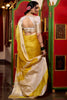 Beautiful Yellow Zari Weaving Jacquard Traditional Saree With Blouse