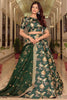 Marvelous Bottle Green Dori Work Art Silk Lehenga Choli With Dupatta