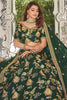 Surprising Green Embroidered Art Silk Wedding Wear Lehenga Choli