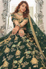 Surprising Green Embroidered Art Silk Wedding Wear Lehenga Choli