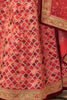 Amazing Red Embroidered Art Silk Sangeet Wear Lehenga Choli